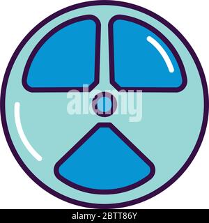 security nuclear energy line icon vector illustration Stock Vector ...