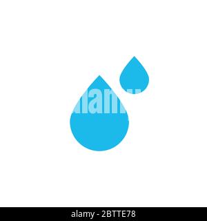 Two water drops Icon. Stock vector illustration isolated on white background. Stock Vector