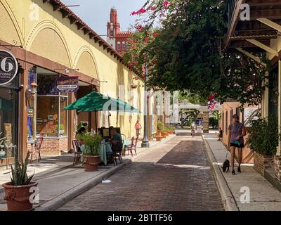 Street scene, St. Augustine, Florida Stock Photo