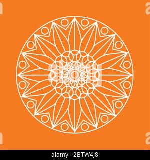 Outline of a floral pattern mandala Stock Vector
