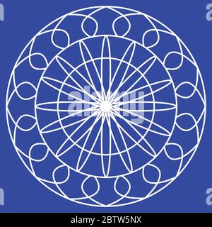 Outline of a floral pattern mandala Stock Vector