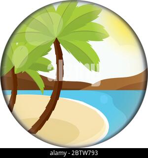 Summer landscape poster Stock Vector