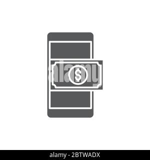 Mobile payment vector icon symbol transaction isolated on white background Stock Vector
