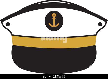 Captain hat graphic design template vector isolated Stock Vector