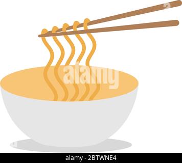 Noodle graphic design template vector isolated Stock Vector