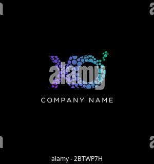 Letter XO abstract with gradient color logo vector,inital name modern logo design Stock Vector