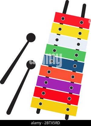 Xylophone graphic design template vector isolated Stock Vector