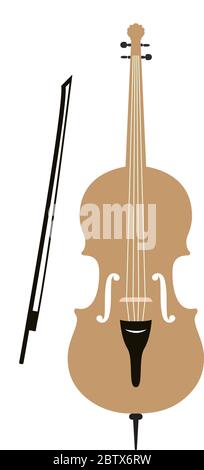 Cello graphic design template vector isolated Stock Vector