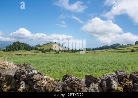 Walk on the Azores archipelago. Discovery of the island of Sao Miguel, Azores. Portugal Stock Photo