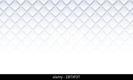 white geometric square background in paper art style. Use for banner, website cover, print ads. Stock Vector