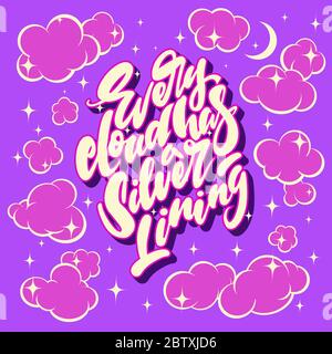 Philosophical phrase about life. Symbolism. Handwritten brush lettering. Stock Vector