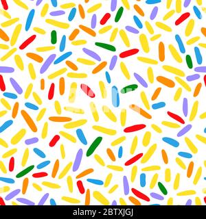 Colored sticks randomly spaced on a white background. Stock Vector