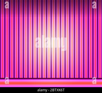 Pink curtain theater on white light background Stock Vector