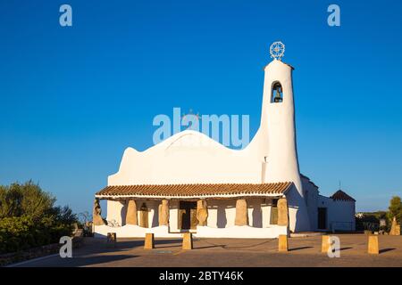 Stella Maris Church, Porto Cervo, Costa Smeralda, Sassari Province, Sardinia, Italy, Mediterranean, Europe Stock Photo
