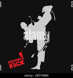 splash karate kick Stock Vector Image & Art - Alamy