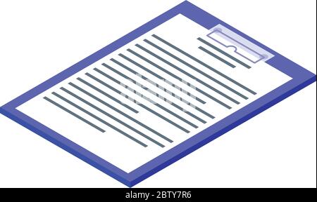 Manager clipboard icon, isometric style Stock Vector