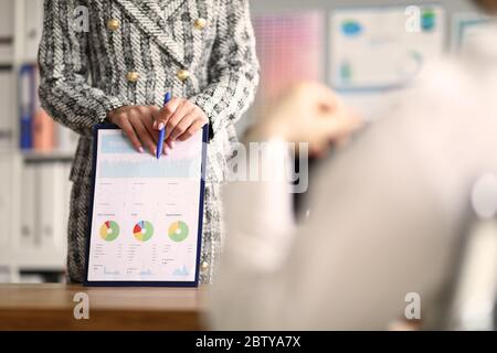 Young woman in office Stock Photo