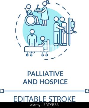 Palliative and hospice concept icon Stock Vector