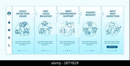 Support for family onboarding vector template Stock Vector