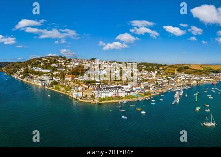 Aerial view of Salcombe on the Kingsbridge Estuary, Devon, England, United Kingdom, Europe Stock Photo