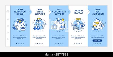 Government support onboarding vector template Stock Vector