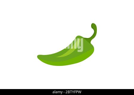 Icon green pepper. Vector illustration. Stock Vector