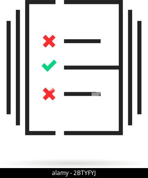 thin line document management logo Stock Vector