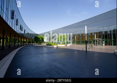 Sportcampus Zuiderpark, The Hague, The Netherlands. Is a multi-award-winning €50 million Sport Centre. The 33,000 m2 sports campus was designed by arc Stock Photo