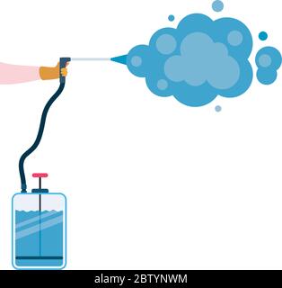 Pulverizer spray bottle with smoke vector design Stock Vector Image ...