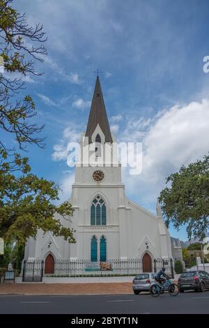 Stellenbosch, South Africa, February 01, 2020. View of the Moederkerk Mother Church, typical Example of inherited Cape Dutch Architecture Stock Photo