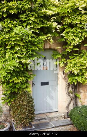 Doorway in the Cotswolds village of Stow-on-the-Wold, Gloucestershire, England, UK Stock Photo