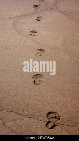 Footprints in the Sand Stock Photo
