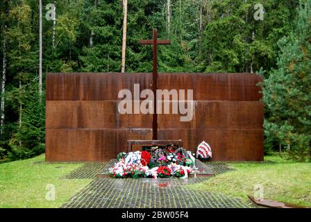 Smolensk Region, Katyn, Russia September 18, 2009: Katyn Memorial Complex. International Memorial to the victims of political repression. Located in t Stock Photo