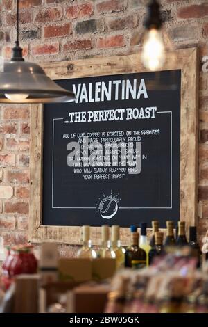 Valentina coffee shop in Weybridge, Surrey, England, UK Stock Photo
