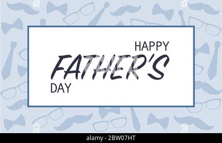 Happy fathers day. Lettering. Template for greeting card, Banner, flyer, invitation, congratulation, poster design. Stock Vector