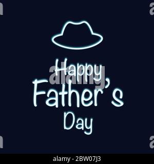Happy Fathers Day Calligraphy greeting card. Vector illustration. Stock Vector