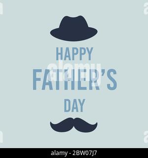 Happy Father’s Day Calligraphy greeting card. Vector illustration. Stock Vector