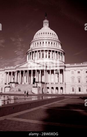 The United States Capitol, First St SE, Washington, DC 20004, USA.  Photographed in the daytime. American tourist destination.  United States Congress Stock Photo