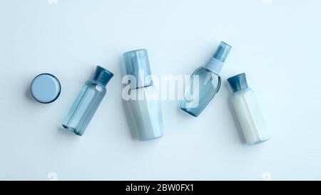 Product Sample Without Label Image Bottles for cosmetic products without a label. Facial skin care concept ...