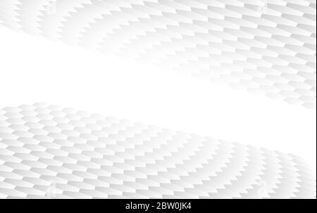 Abstract white background of Embossed surface Hexagon,Honeycomb modern horizontal pattern concept, Creative light circle style. Geometric mesh minimal Stock Vector