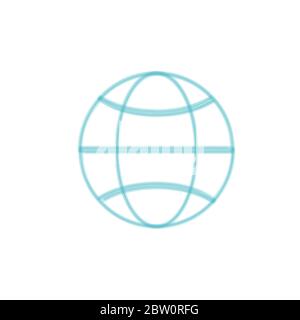 Globe hand drawn earth on white background. World in doodles style. Environment doodle design for earth day. Stock vector illustration isolated on Stock Vector