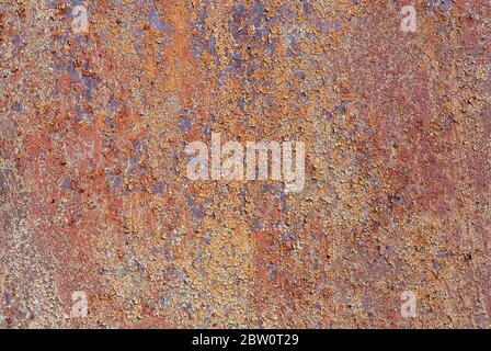 rusty metal and cracked old paint background Stock Photo