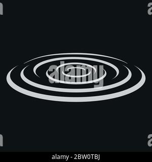 Ripple in the middle of fluid Stock Vector