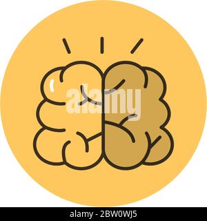 brain human block style icon Stock Vector