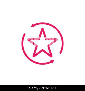 star rotation arrow symbol vector Stock Vector