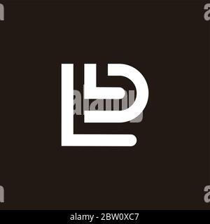 abstract letter ld stripe geometric line symbol logo vector Stock Vector