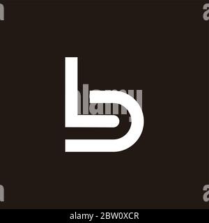 letter lb simple geometric line symbol logo vector Stock Vector