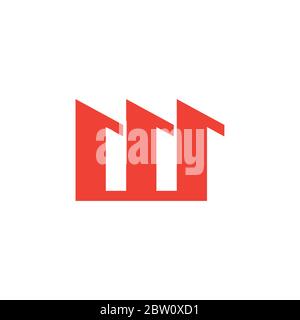 letter w home roof resident arrow up symbol logo vector Stock Vector