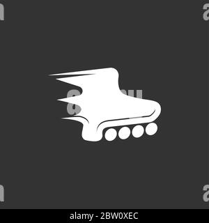 fast motion inline skate symbol logo vector Stock Vector Image & Art ...