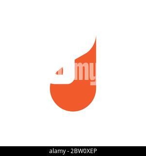 abstract letter dj simple geometric logo vector Stock Vector